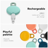 Loop - Rechargeable Bluetooth Tracker For Key And Pocket Location, Compatible With Apple Or Google, Call Your Phone & Out Of Range Alerts For Android (Navy)
