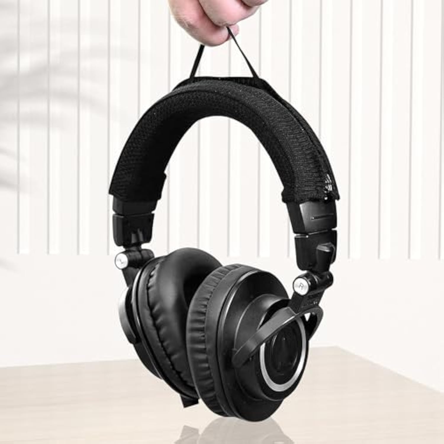 Pxc550 Knitted Headband Replacement Headband Top Pad Cushion Cover Compatible With Sennheiser Pxc 480 Pxc 550 Pxc 550-Ii Mb 660 Headphones Head Band Pad Cover Protector - Black