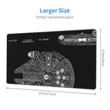 Mouse Pad Desk Mat Gaming Large Keyboard Cute Office Desktop Computer Laptop Black Xxl Long Giant Big Cool Design Unique For Women Girls Men Boys Gamer Oversized Mousepad