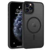 For Iphone 11 Pro Case 2019 [Compatible With Magsafe] Translucent Matte Magnetic Phone Case Iphone 11 Pro 5.8" Slim Thin Shockproof Bumper Women Men Protective Cases Cover, Black