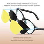 Smart Glasses, Bluetoothaudio Glasses For Men Women With Night Vision And Polarized Magnetic Lenses, Remote Shooting,Voice Assistant, Wireless Headphone Sunglasses For Cycling Driving (G05)