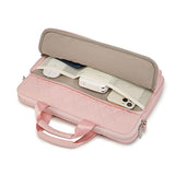 360 Degree Laptop Bag Full Cushioned Laptop Shoulder Bag For Macbook Pro 16 Inch And 15 Inch-15.6 Inch Laptop (Pink)