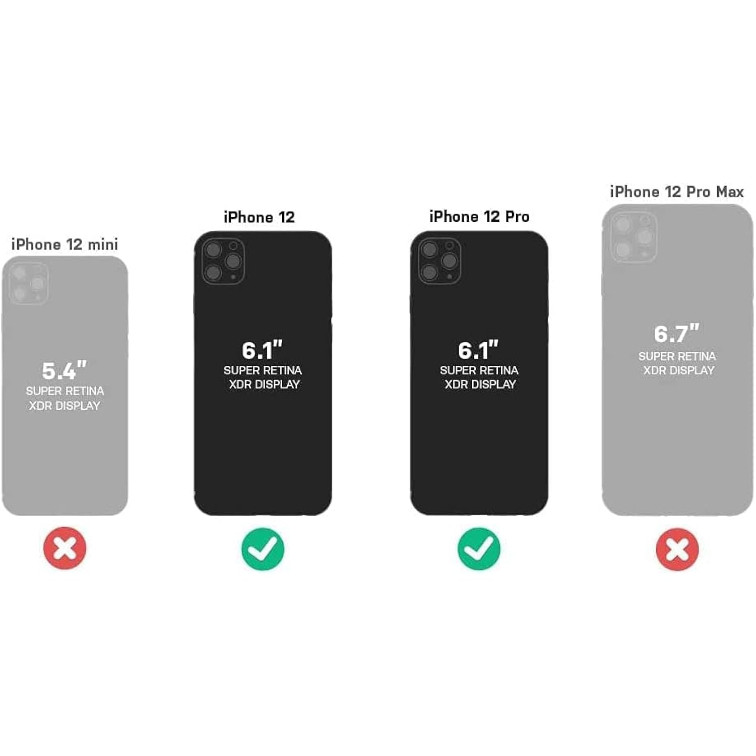 OtterBox Commuter Series Case for iPhone 12 & iPhone 12 Pro (Only) - with Zagg Glass Elite+ Clear Screen Protector - Non-Retail Packaging - Black