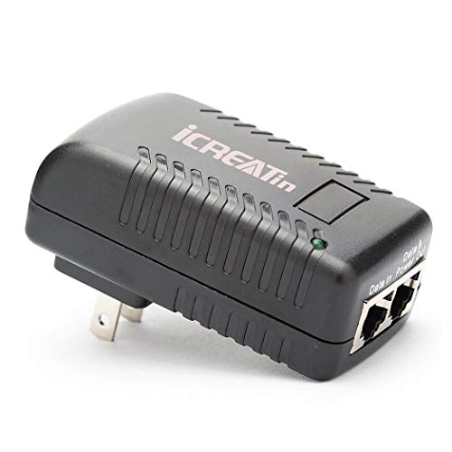 Wall Plug Poe Injector With 48V Power Supply 802.3Af For Most Cisco/Polycom/Aastra Phones And More