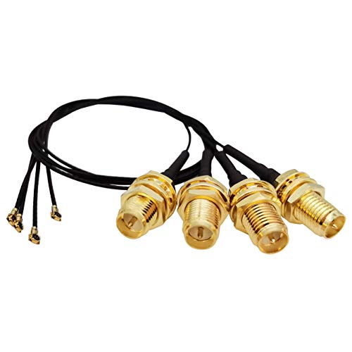 Ufl To Sma M.2 Ngff U.Fl To Rp-Sma Female Mhf4 Connector Pigtail Antenna Extension Cable (10 Inches (4 Pcs))