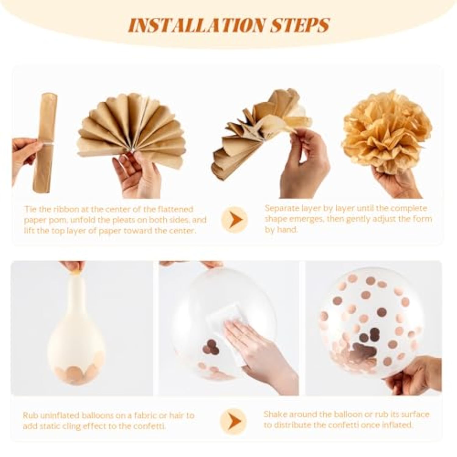 Rose Gold Happy Birthday Party Decorations-33Pcs Happy Birthday Banner, Circle Dots Garland, Paper Lantern, Hanging Swirl Streamers, Fan, Paper Poms, Honeycom Ball And Balloons, Photo Background Decor
