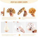 Rose Gold Happy Birthday Party Decorations-33Pcs Happy Birthday Banner, Circle Dots Garland, Paper Lantern, Hanging Swirl Streamers, Fan, Paper Poms, Honeycom Ball And Balloons, Photo Background Decor