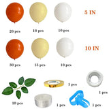 Orange Yellow White Balloon Arch Kit: Baby Shower Party Decor