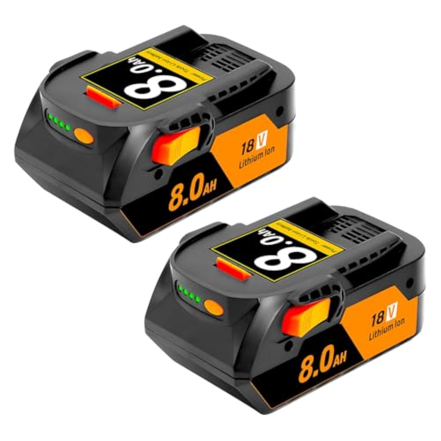 Upgraded 8000Mah 18V R840087 Lithium Battery Replacement For Ridgid 18V Battery R840085 R840083 R840084 130254003 Ac840086 Ac840089 Octane Drill-Compatible With Ridgid 18 Volt Charger-2 Pack