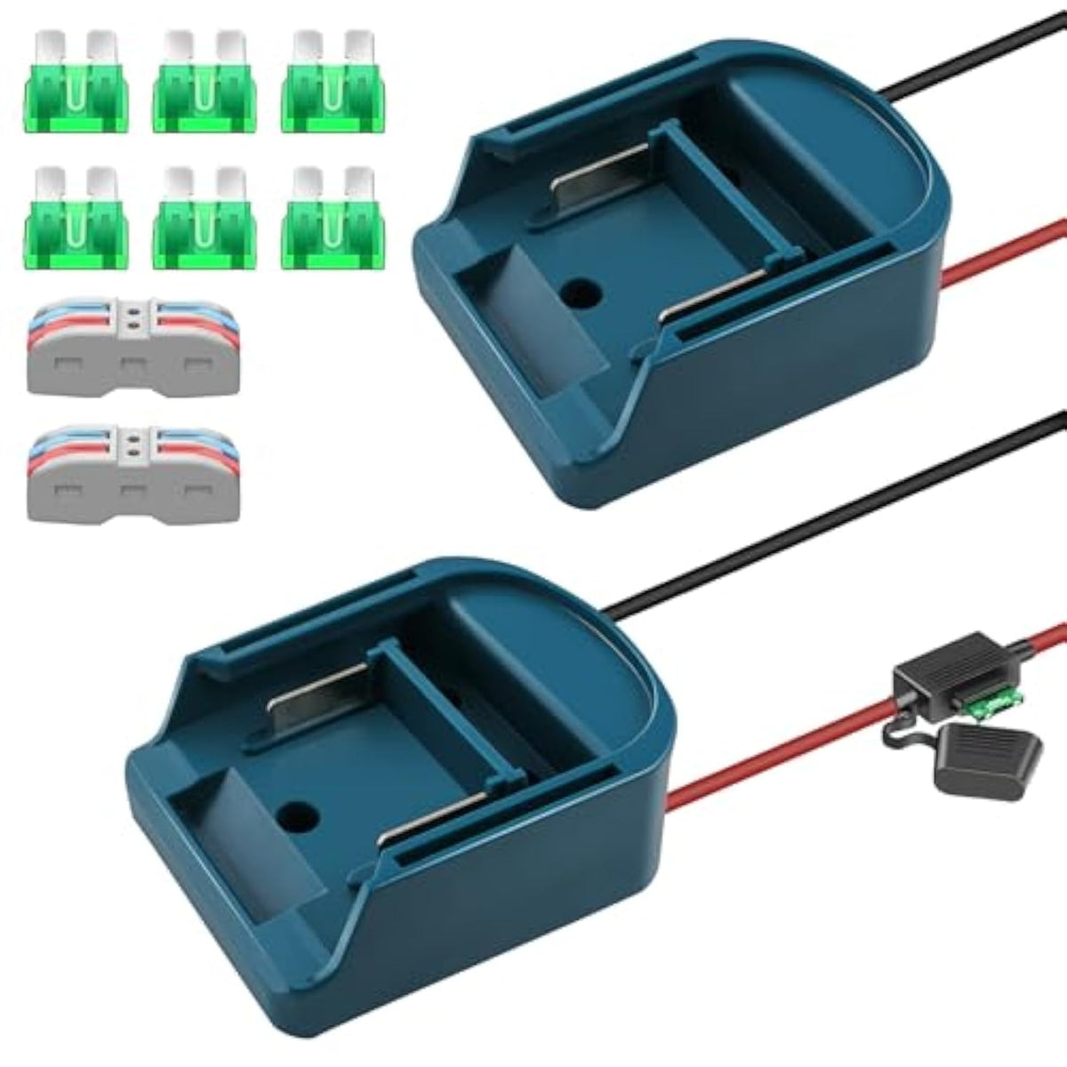 2 Pack Power Wheel For Makita 18V Battery Adapter, Power Wheel Battery Converter Kit With Fuses & 14Awg Wire & Control Switch Use For Diy Ride On Cars, Modified Rc Toys, Rc Truck, Robotics