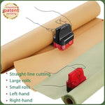 2-Pack Wrapping Paper Cutter With Wheels | Straight Line Gift Wrap Cutter For Birthday And Christmas, Fits Various Rolls And Papers, Includes 2 Replaceable Blades (Black & Red)