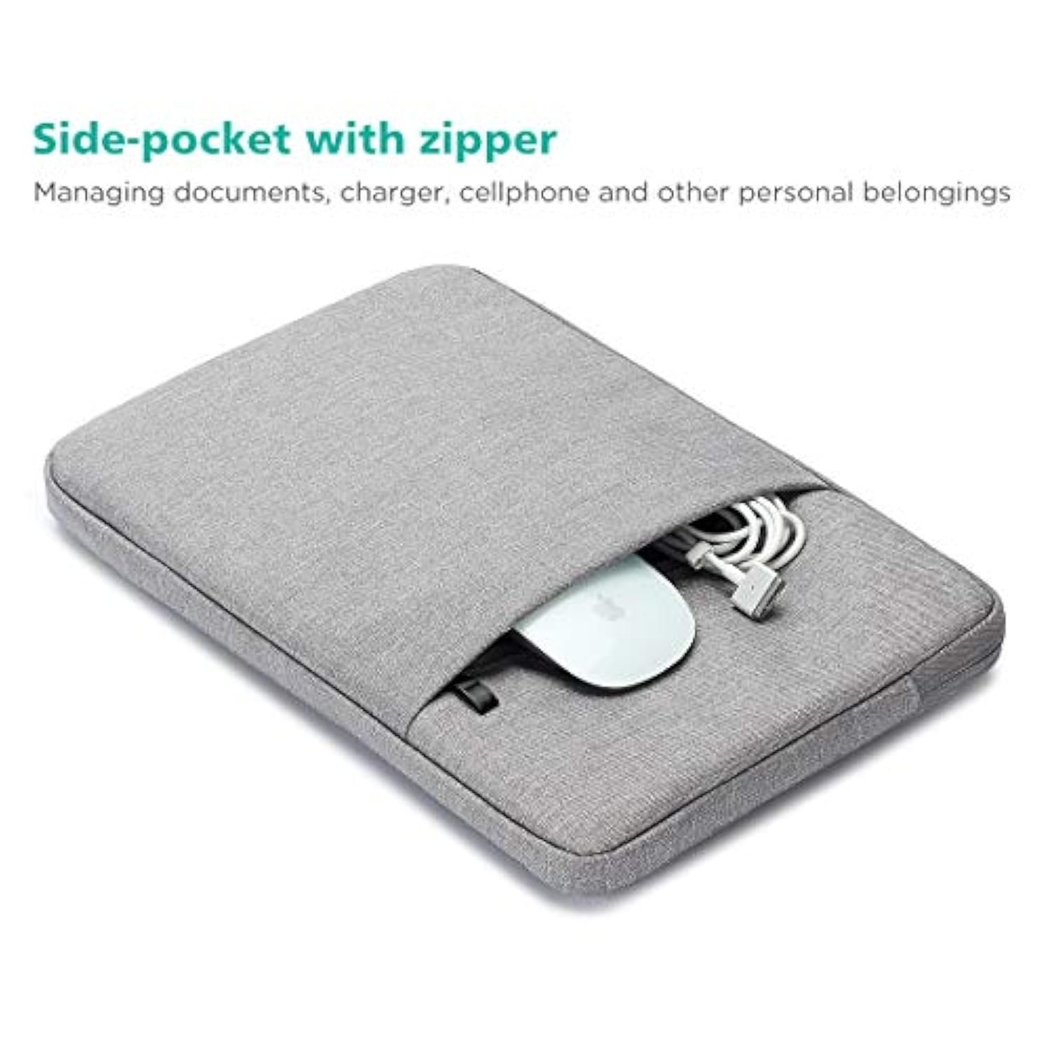 13-14 Inch Laptop Sleeve Case Protective Computer Cover For 14" Macbook Pro M2 M1 / 14.4" Surface Laptop Studio / 13.5" Surface Book 3 / Thinkpad X1 Carbon / P14S T14 E14 / Hp, Grey