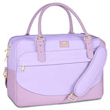 Laptop Briefcase For Women, Fashion 15.6 Inch Computer Sleeve Bag Case With Adjustable Shoulder Strap, Water Resistant Cute Purple Messenger Work Tote Bag Gifts For Women Nurse Teacher College