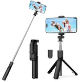 Retractable Selfie Stick Tripod with Wireless Remote for iPhone & Android