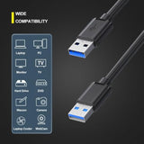 Usb 3.0 Male To Male Cable - 5 Feet Double Sided Usb Cord Male To Male For Har