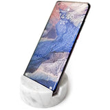 Luxurious Marble Cell Phone Stand Holder For Cellphone Tablet On Desk, Countertop, Table, Nightstand. Heavy Real Stone Mobile Phone Stands (Solid)
