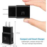 Adaptive Fast Charging Block Usb Wall Charger Plug Travel Adapter Android Phone Charger For Samsung Galaxy S23/S22/S22 Ultra/S21/S20/S10/S9/S8/S7/S6 Edge/Note 10 9 8 Quick Charger