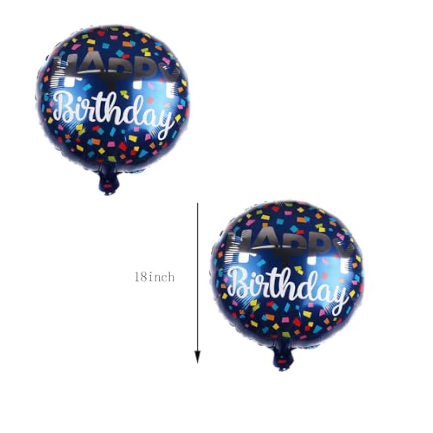 7Pieces Happy Birthday Banner Foil Balloon Set 18Inch Star And Circle Mylar Foil Balloon For Kids & Adults Birthday Decorations And Party Supplies Favor