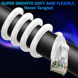Cat 6 Ethernet Cable 150 Ft-White, High Speed Internet Cable (6 Colors For Sel