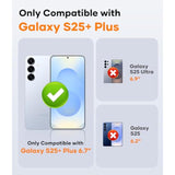 2 Pack Screen Protector For Samsung Galaxy S25+ Plus, Military Grade Shatterproof [9H Hardness], Full Coverage Fit Hd Tempered Glass Durable Screen Protector For Galaxy S25+ Plus 6.7"