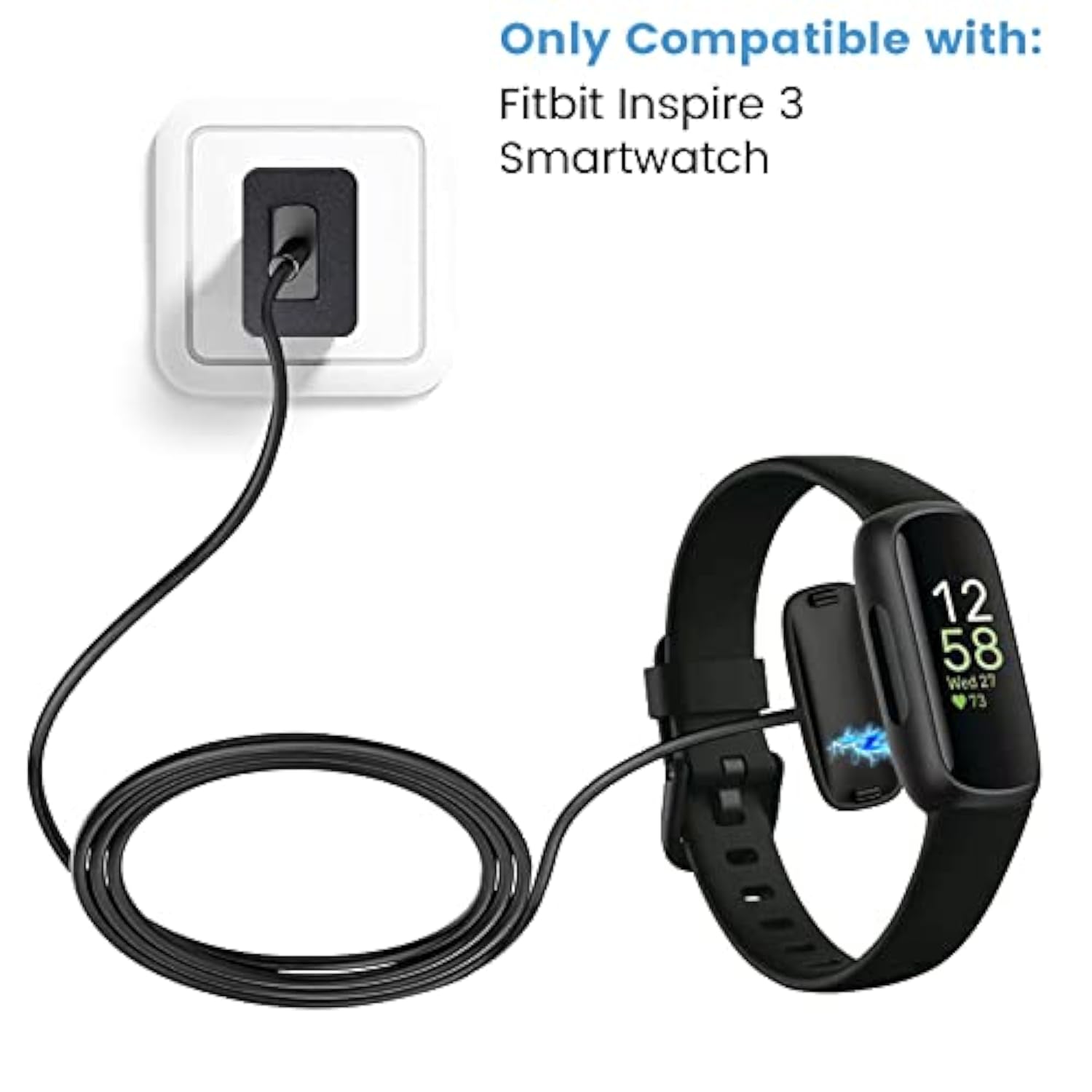 Charger Replacement For Fitbit Inspire 3 Fitness Tracker - Usb Magnetic Charging Cable Cord With Adapter Accessories For Smartwatch, 3.3Ft