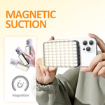 Rechargeable Magnetic Phone Selfie Light For Iphone 128 Led Fill Light With Phone Clip/Cold Shoe, Adjusted 3 Light Modes For Magsafe Phone Selfies, Laptop, Ipad, Tiktok, Video Vlog, Makeup, Camera
