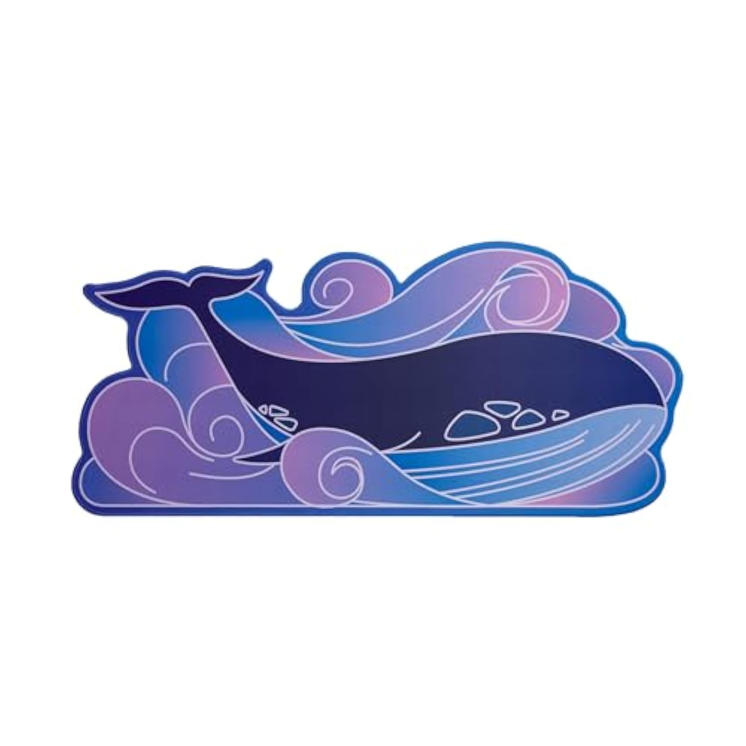 Unique Purple Whale Mouse Pad, Extended Large Desk Mat, 19.7" X 8.9" Waterproof Gaming Mouse Pad, Non-Slip Rubber Base Keyboard Mousepad For Desk Gamer, Office & Home (Purple Whale, Large)
