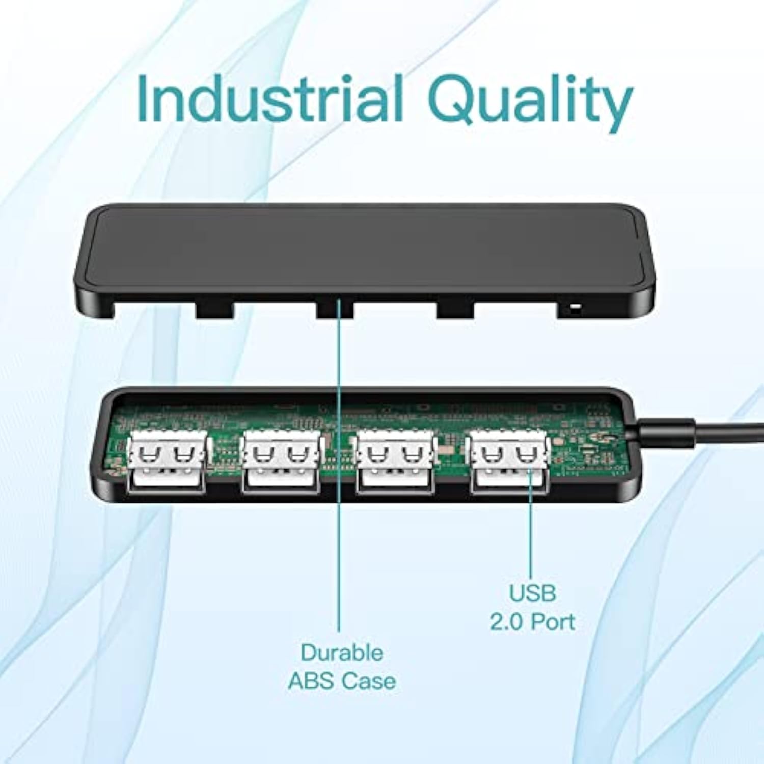 Usb Hub, Usb Splitter,Usb 4-Port Adapter,Usb Extender For For Laptop, Pc, Macb
