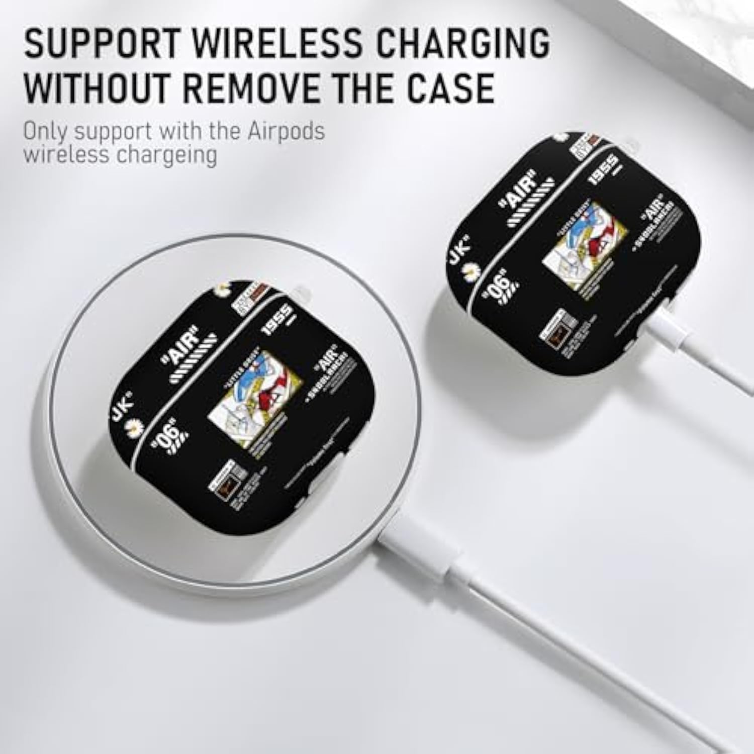 For Apple Airpods 4Th Generation Case Cover(2024), Protective Tpu Soft Cases Cover Rugged For Airpods 4Th Generation Case With Lanyard & Keychain For Women Men?Sneakers