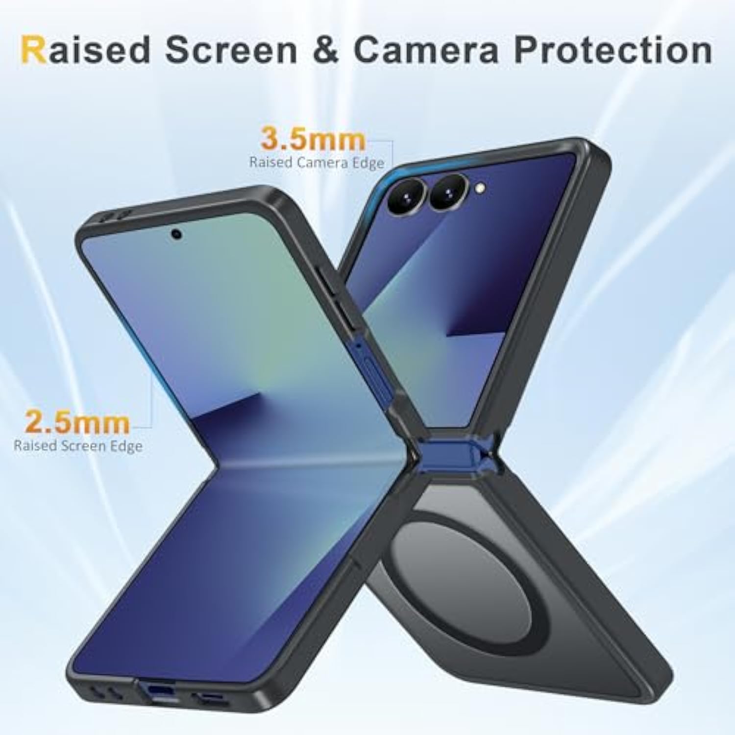 Magnetic For Samsung Galaxy Z Flip 7 Case[Compatible With Magsafe][16Ft Military Drop Protection] Slim Translucent Matte Shockproof Protective Phone Case For Samsung Z Flip 7 6.9",2025,Black