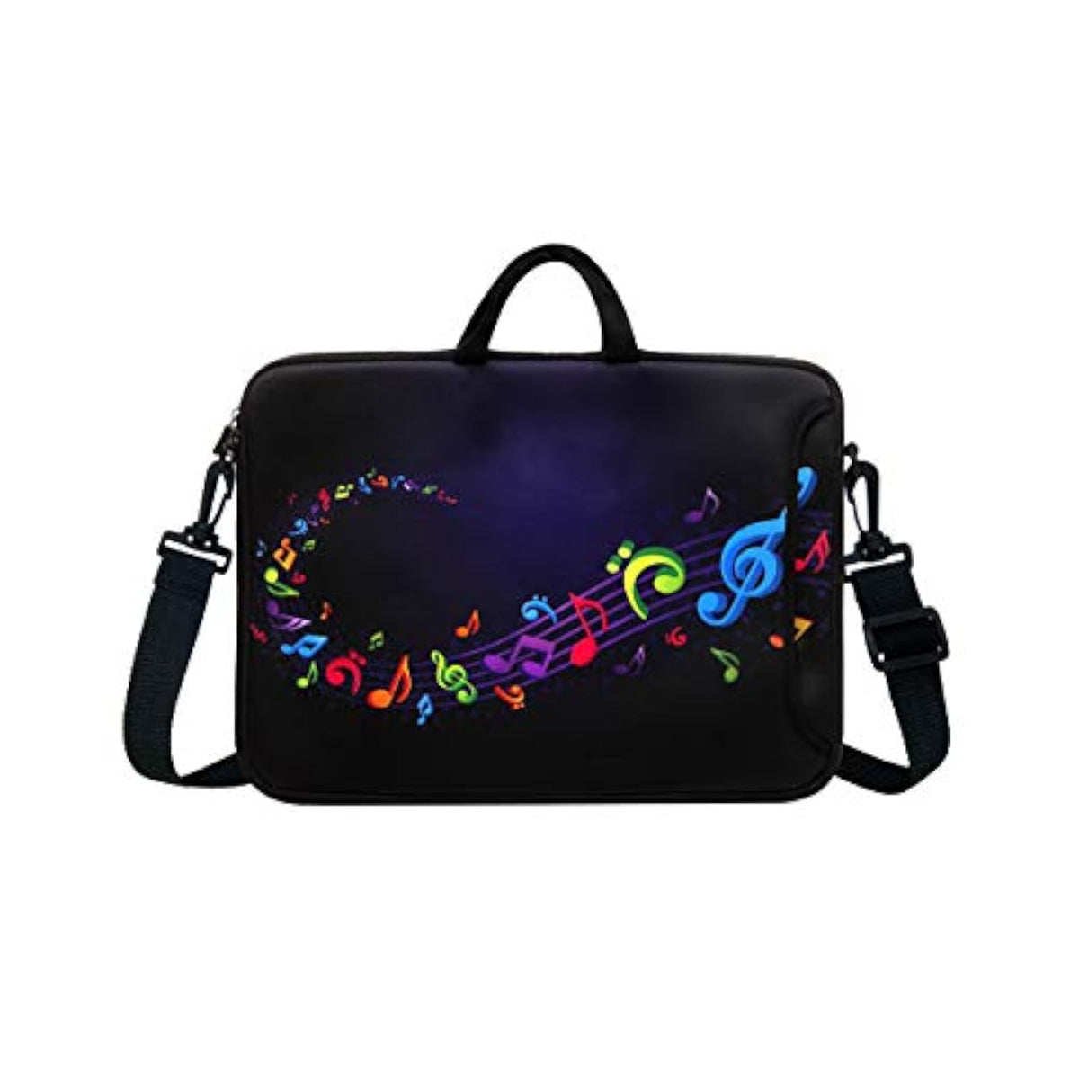 11.6-Inch To 12.5-Inch Neoprene Laptop Shoulder Messenger Bag Case Sleeve For 11 11.6 12 12.5" Inch Chromebook/Tablet/Notebook/Macbook Pro/Air (Musical Note)