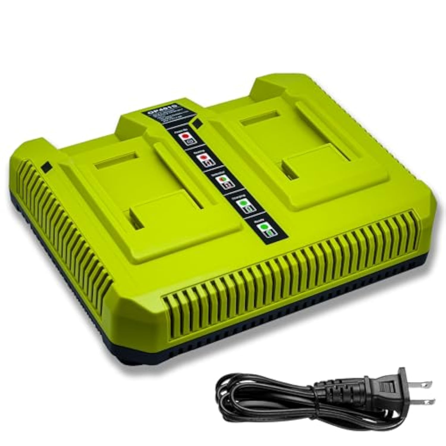 40V Charger Replacement For Ryobi 40V Battery Charger Op401 S,Dual Ports Fast Charger Compatible With Ryobi 40V Battery Lithium Op4015 Op4026 Op4030 Op4040 Op4050 Op4060 Op40301 Op4050A