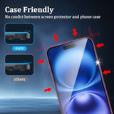 [2+1+2 Pack Back Screen Protector For Iphone 16 Plus +2 Pack Front Screen Protector And Camera Lens Protector, 9H Hardness, Ultra Hd, Anti-Scratch