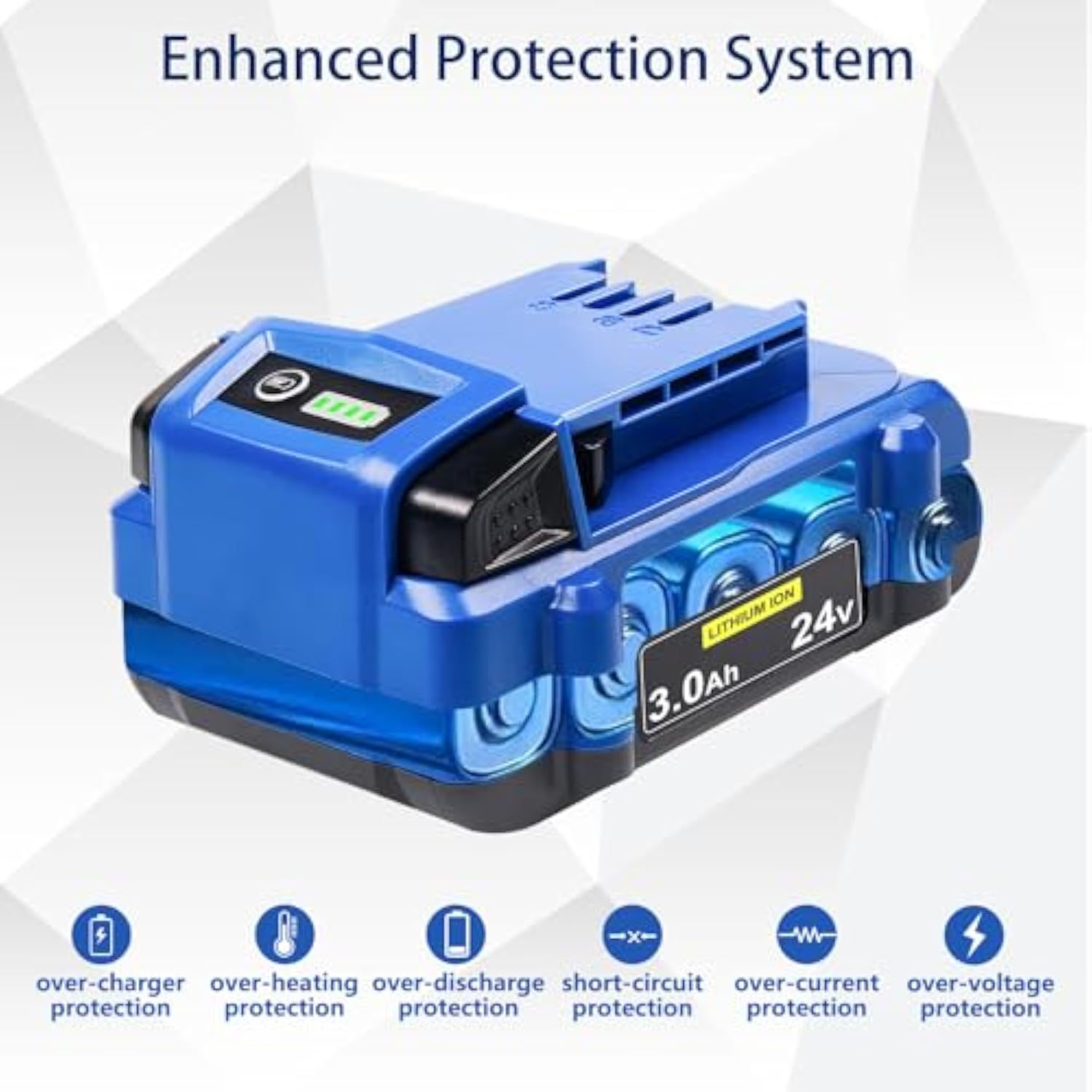 24V 3.0Ah Replacement For Kobalt 24V Battery Max Kb524-03 Kb424-03 Kb224-03 Kb124-03 Lithium Ion Cordless Tools High Capacity Battery