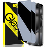 Pixel 9/9 Pro Privacy Screen Protector, 9H Tempered Glass, Fingerprint Unlock