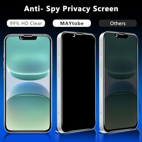[2-Pack Privacy Screen Protector Designed for iPhone 17e / iPhone 16e Tempered Glass, Anti Spy, No Bubbles, Anti Scratch, Easy to Install