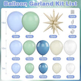 Under the Sea Balloon Arch Garland Kit with Cream Star Foil Balloon