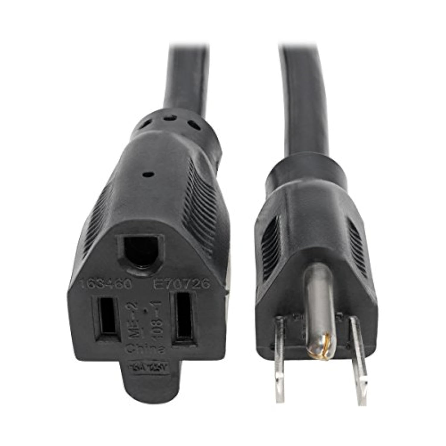 Tripp Lite Heavy-Duty Power Extension Cord 15A, 14AWG (NEMA 5-15P to NEMA 5-15R) 6-ft.(P024-006) Black