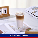 500 Pack 20 Oz Clear Plastic Cups With Flat Lids, Disposable Iced Coffee Cups, Bpa Free Premium Crystal Smoothie Cup For Party, Lemonade Stand, Cold Drinks, Juice, Milkshake