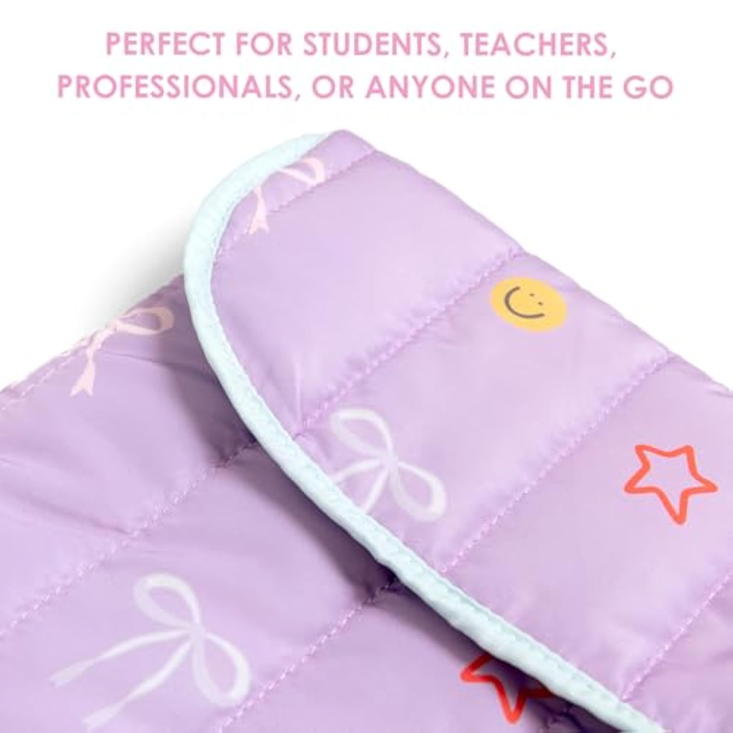 Purple Laptop Sleeve 13 Inches By - Cute Smiley Faces, Bow & Coquette Design, Laptop Cover & Accessories For Women, Office Essentials, Protective Case For 13-Inch Laptops