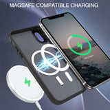 For Iphone Xs Max Case [Compatible With Magsafe] Translucent Matte Magnetic Iphone Xs Max Phone Case Slim Thin Shockproof Women Men Protective Cases Cover For Iphone Xs Max 6.5" 2018, Black