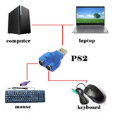 Usb To Ps2 Adapter,Usb To Dual Ps/2 Keyborad & Mouse Converter Cable For Lapto