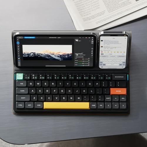 Air60 V2 Portable Wireless Keyboard 60% Low Profile Mechanical Keyboard Support Qmk/Via Compatible With Windows/Mac Os/Linux Supports Bluetooth 5.1/2.4Ghz/Wired Usb-C Black - Gateron Aloe Switch