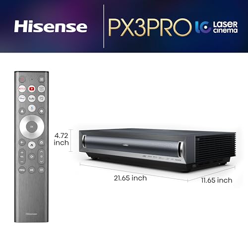 Px3-Pro Ultra Short Throw Triple Laser Projector, 4K Uhd, 80 150, 3,000 Lumens, 3000:1 Contrast, Dolby Vision & Atmos, Imax Enhanced, 240 High Refresh Rate, Google Tv, Designed For Xbox