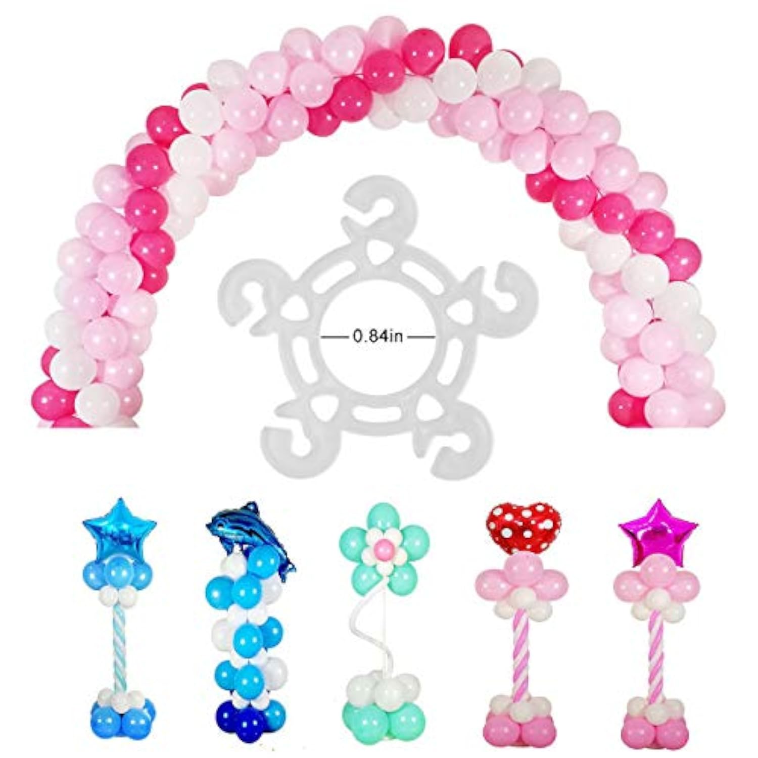 120Pcs Balloon Clips –  Connectors for Arches, Columns & Flowers Party Decorations