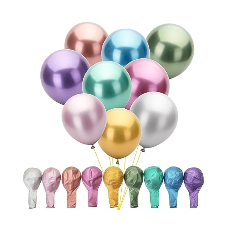 - Metallic Balloons, 12 Inch, 54 Pack, 9 Colors, Balloons For Birthday Party