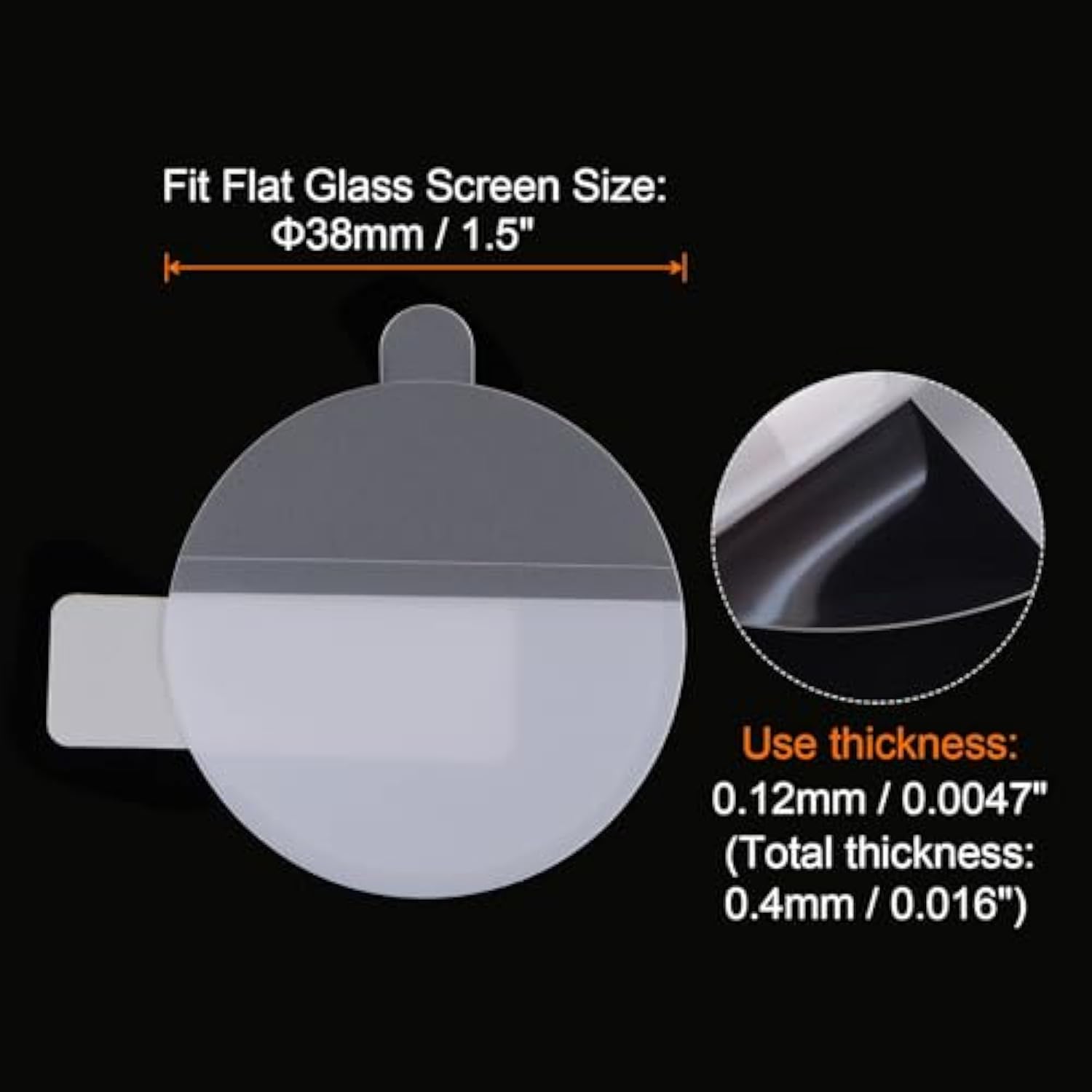 3Pcs Watch Glass Screen Protectors 38Mm Hd High Definition Anti-Scratch Waterproof Ultra-Thin Tpu Universal Smartwatch Screen Protective Film With Cloth Sticker Scraping Card