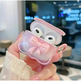 Cute Airpods 3Rd Gen Clear Case, Girly 3D Bow Design Soft Tpu Protective Shockproof Kawaii Airpods 3Rd Generation Skin Cover With Cleaner Kit & Keychain Girls Women For Apple Ipod 3 Gen - Pink Bow