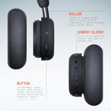 Headphone Pro Active Noise Canceling Wireless Headphones Bluetooth 5.4 Over The Ear Headset, 50H ANC Playtime, Bass&Treble Slider, Custom EQ&Spatial