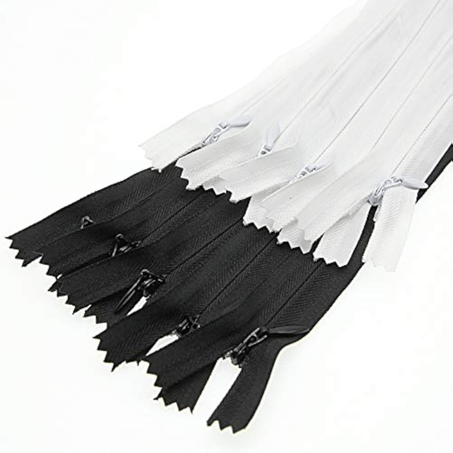 6" Invisible Nylon Zipper For Diy Tailor Sewing Craft 10 Pcs/Pack (Bla